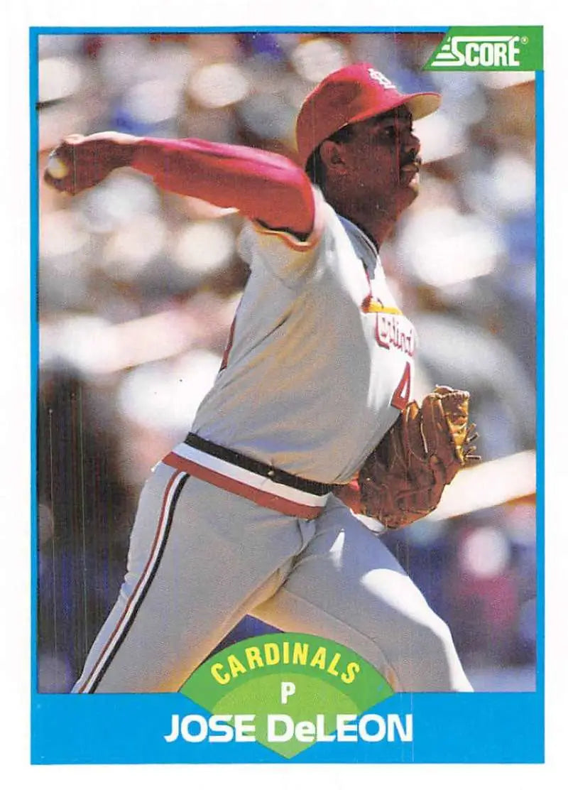 1989 Score #115 Jose DeLeon NM-MT St. Louis Cardinals Baseball Card - Baseball Card Single