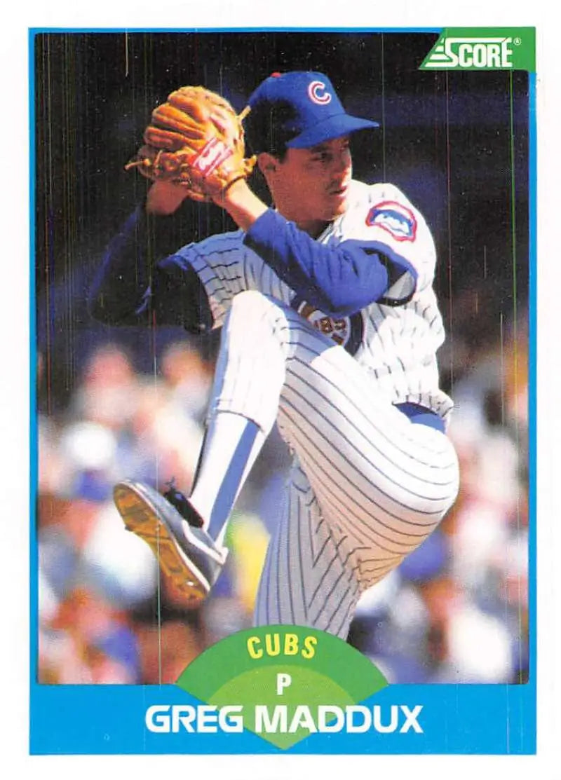 1989 Score #119 Greg Maddux NM-MT Chicago Cubs Baseball Card - Baseball Card Single