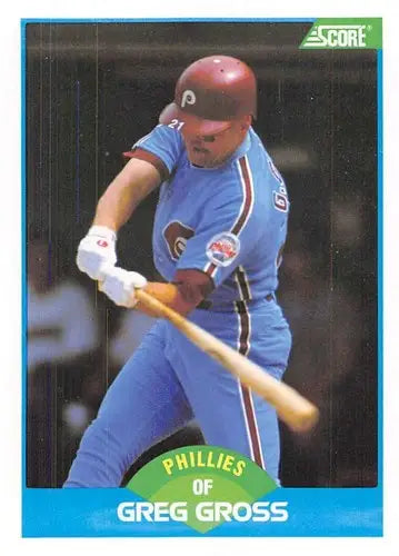 1989 Score #125 Greg Gross NM-MT Phillies ID:80306 - Baseball Card Single