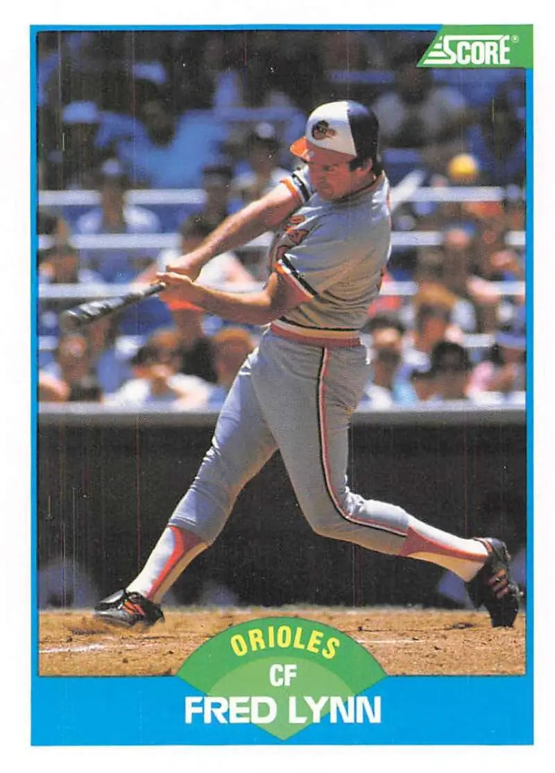 1989 Score #126 Fred Lynn NM-MT Baltimore Orioles Baseball Card - Baseball Card Single