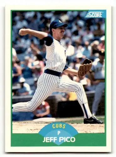 Jeff Pico Chicago baseball card from 1989 Score Chicago Cubs baseball collection