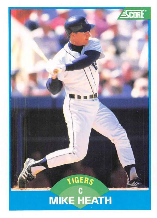 1989 Score #131 Mike Heath NM-MT Detroit Tigers Baseball Card - Baseball Card Single