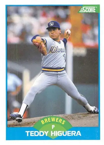 1989 Score #132 Teddy Higuera NM-MT Brewers ID:80309 - Baseball Card Single