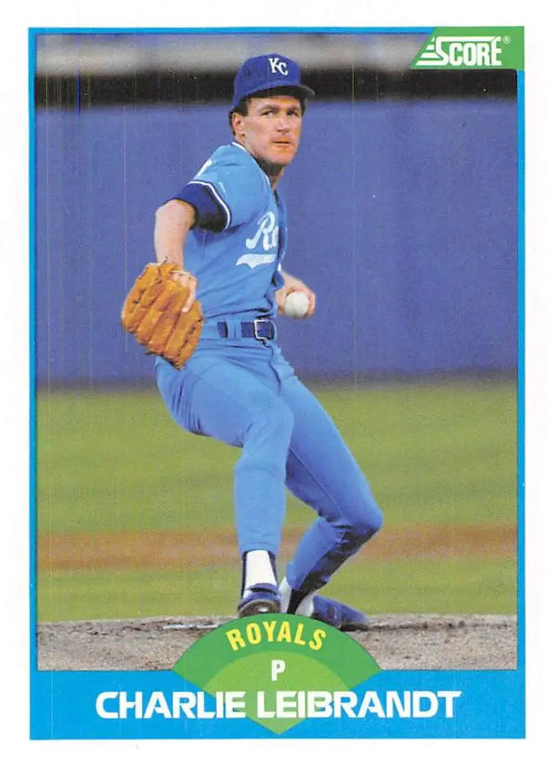 1989 Score #133 Charlie Leibrandt NM-MT Kansas City Royals Baseball Card - Baseball Card Single