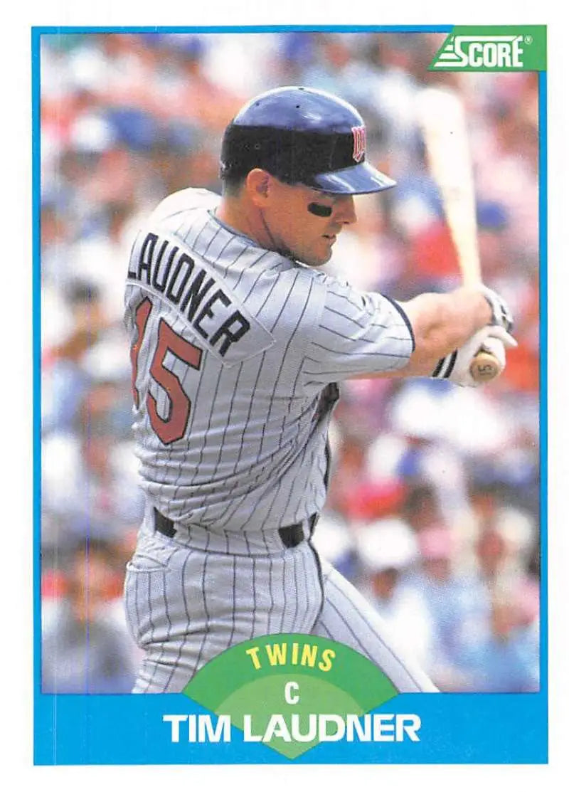 1989 Score #134 Tim Laudner NM-MT Minnesota Twins Baseball Card - Baseball Card Single