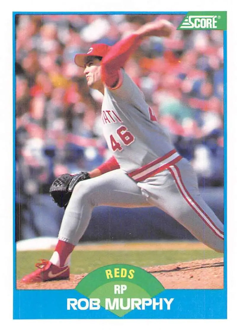 1989 Score #141 Rob Murphy NM-MT Cincinnati Reds Baseball Card - Baseball Card Single