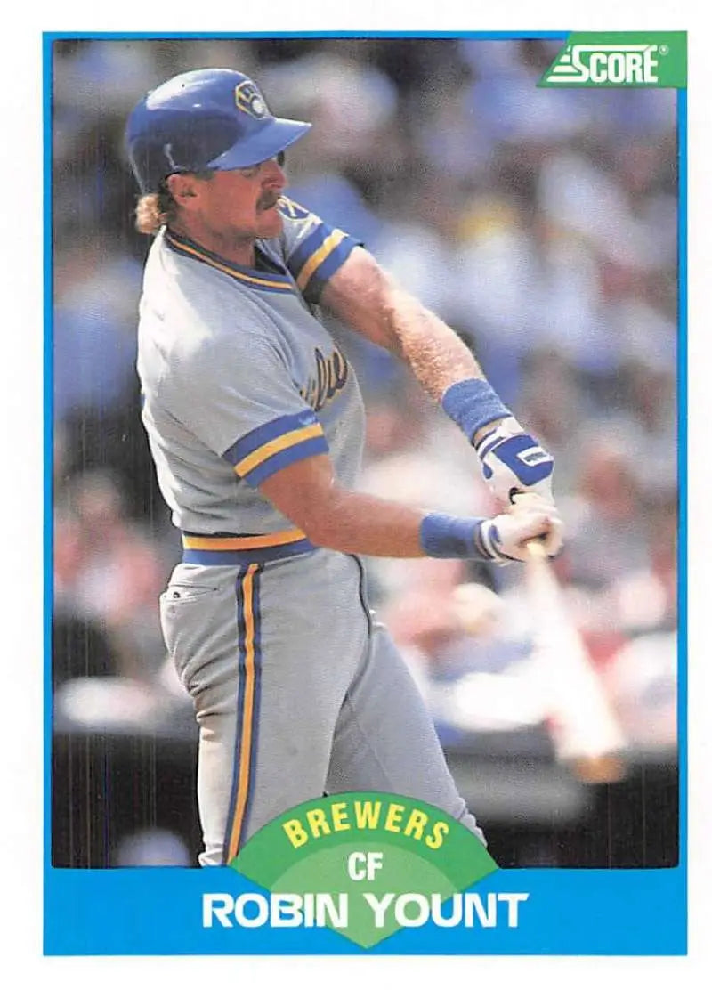 1989 Score #151 Robin Yount NM-MT Milwaukee Brewers Baseball Card - Baseball Card Single
