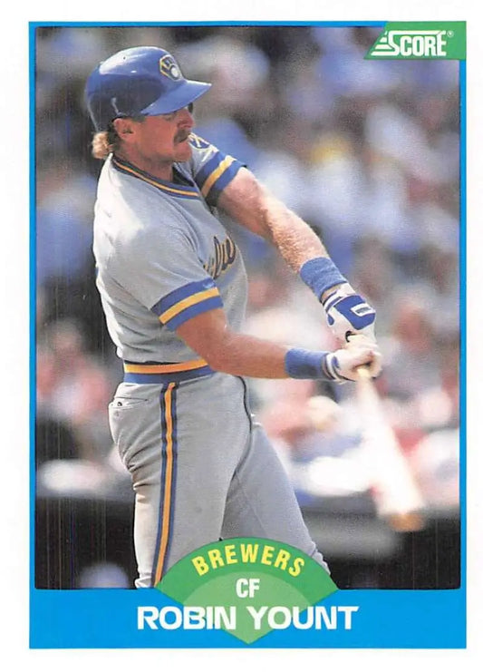 1989 Score #151 Robin Yount NM-MT Milwaukee Brewers Baseball Card - Baseball Card Single