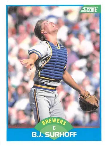 1989 Score #154 B.J. Surhoff NM-MT Brewers - Baseball Card Single