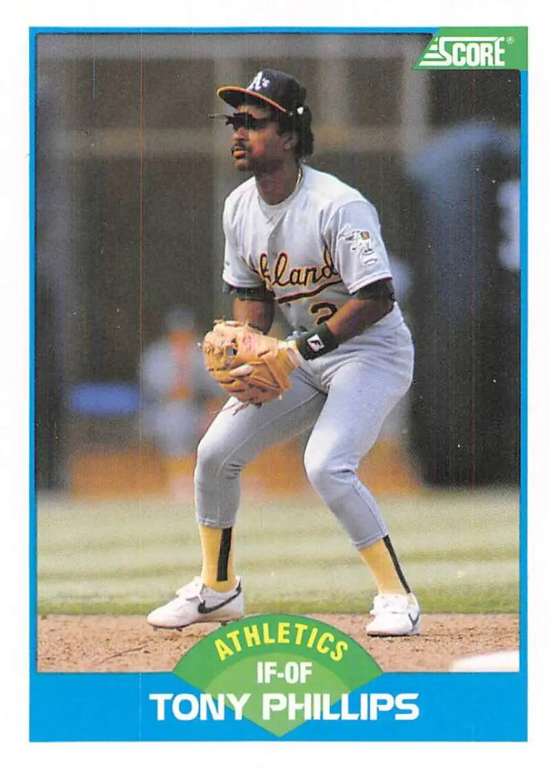 1989 Score #156 Tony Phillips NM-MT Athletics ID:80327 - Baseball Card Single