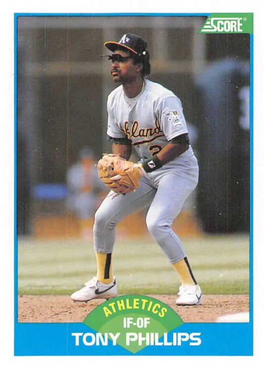 1989 Score #156 Tony Phillips NM-MT Oakland Athletics Baseball Card