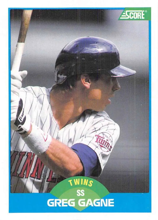 1989 Score #159 Greg Gagne NM-MT Minnesota Twins Baseball Card - Baseball Card Single