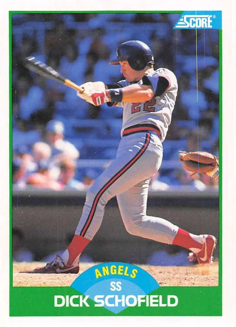 1989 Score #16 Dick Schofield NM-MT California Angels Baseball Card - Baseball Card Single