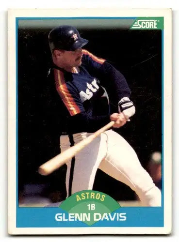 Glenn Davis Houston baseball card from 1989 Score #164 Houston Astros baseball card