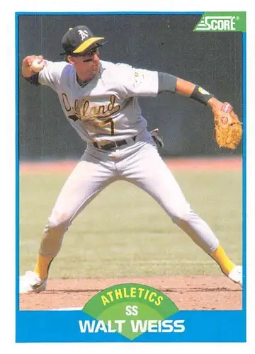 1989 Score #165 Walt Weiss NM-MT Athletics ID:80334 - Baseball Card Single