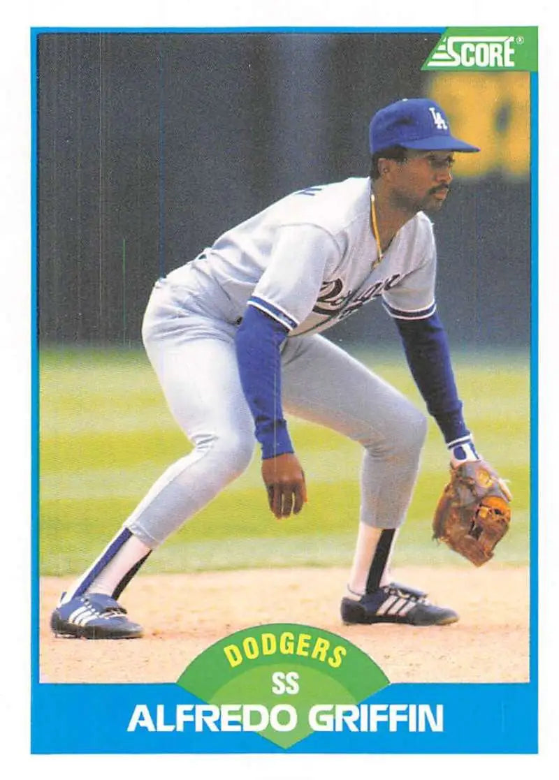 1989 Score #167 Alfredo Griffin NM-MT Los Angeles Dodgers Baseball Card - Baseball Card Single