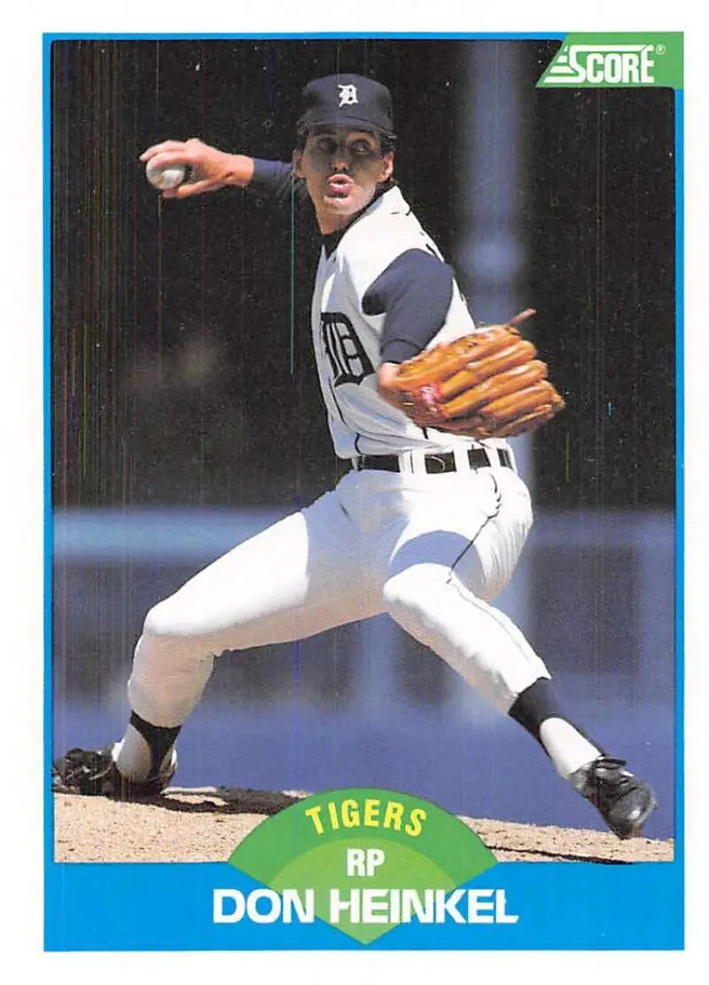 1989 Score #168 Don Heinkel NM-MT Detroit Tigers Baseball Card - Baseball Card Single