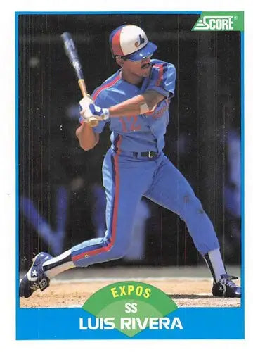 1989 Score #169 Luis Rivera NM-MT Expos ID:80526 - Baseball Card Single