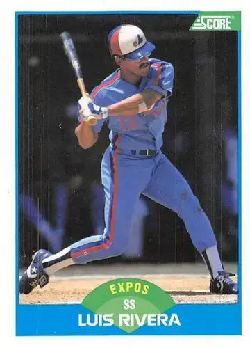 1989 Score #169 Luis Rivera NM-MT Expos ID:80526 - Baseball Card Single