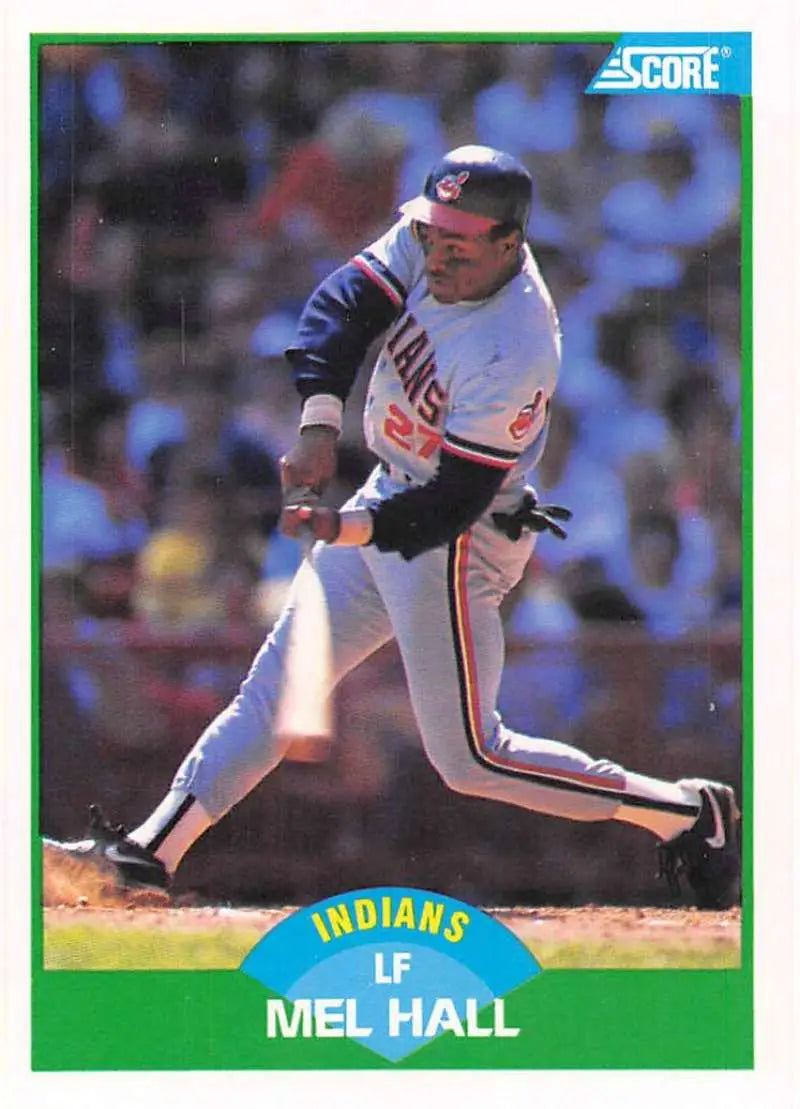 1989 Score #17 Mel Hall NM-MT Cleveland Indians Baseball Card - Baseball Card Single