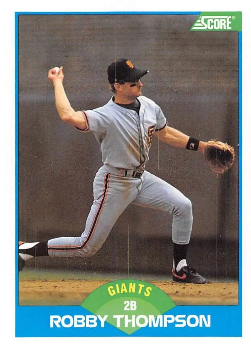 1989 Score #172 Robby Thompson NM-MT San Francisco Giants Baseball Card - Baseball Card Single