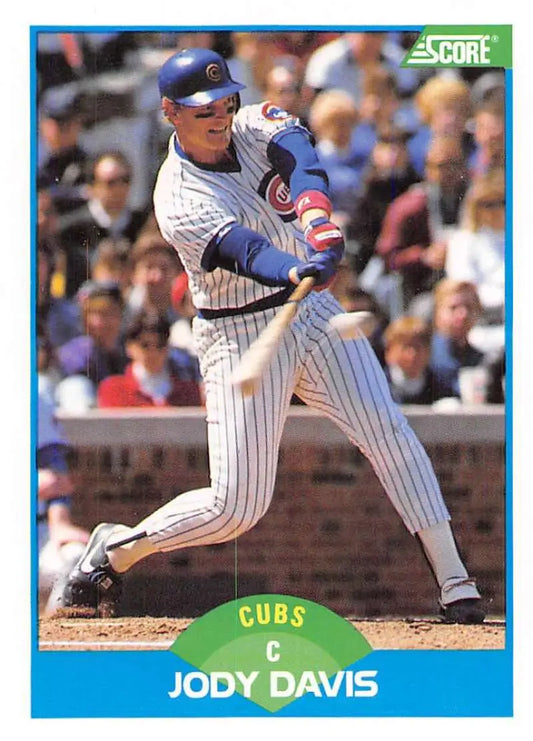 1989 Score #173 Jody Davis NM-MT Chicago Cubs Baseball Card - Baseball Card Single
