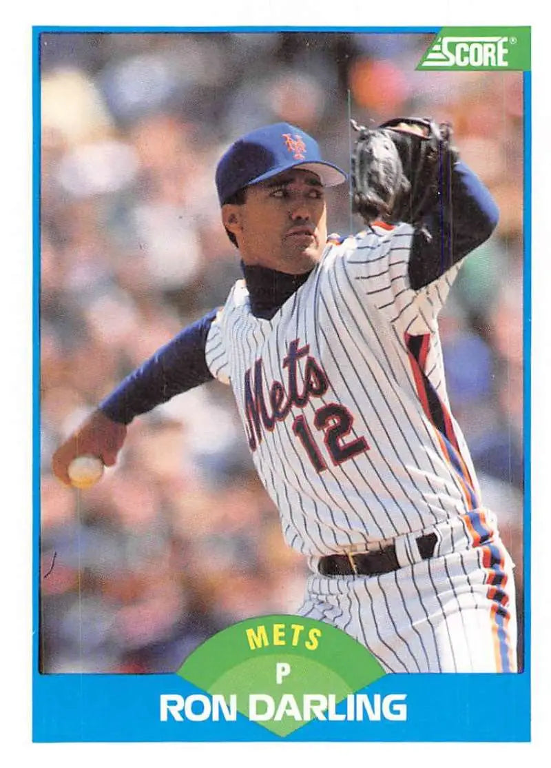 1989 Score #180 Ron Darling NM-MT New York Mets Baseball Card - Baseball Card Single