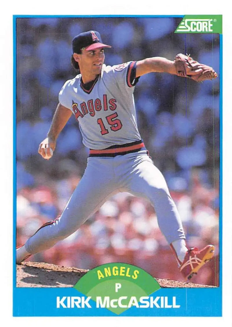 1989 Score #181 Kirk McCaskill NM-MT California Angels Baseball Card - Baseball Card Single