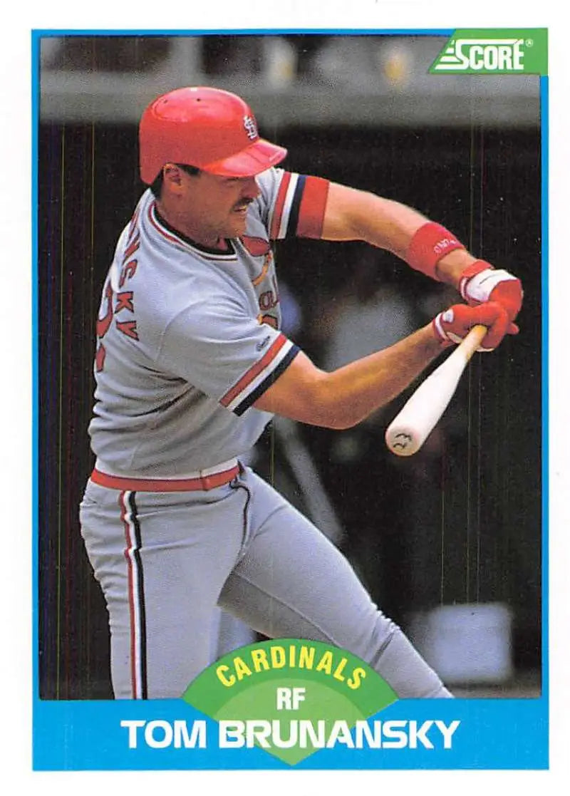 1989 Score #184 Tom Brunansky NM-MT St. Louis Cardinals Baseball Card - Baseball Card Single