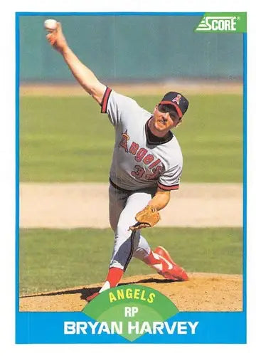 1989 Score #185 Bryan Harvey NM-MT RC Rookie Angels ID:80346 - Baseball Card Single