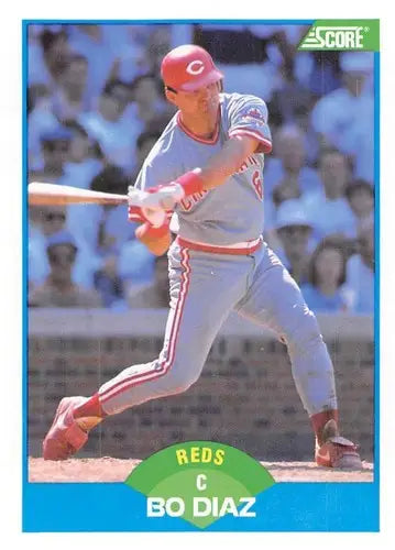 1989 Score #187 Bo Diaz NM-MT Reds ID:80347 - Baseball Card Single