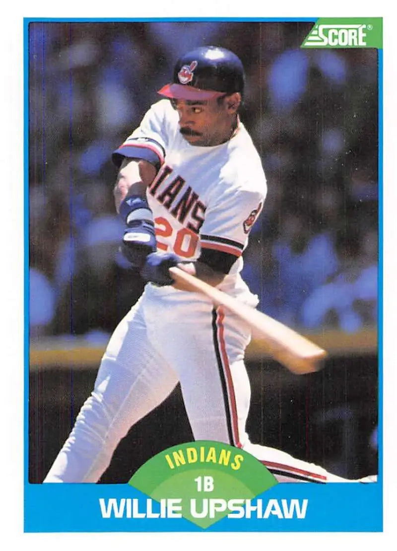 1989 Score #188 Willie Upshaw NM-MT Cleveland Indians Baseball Card - Baseball Card Single