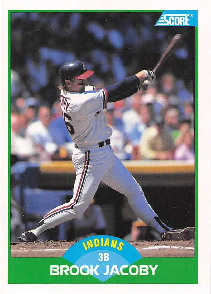 1989 Score #19 Brook Jacoby NM-MT Cleveland Indians Baseball Card - Baseball Card Single