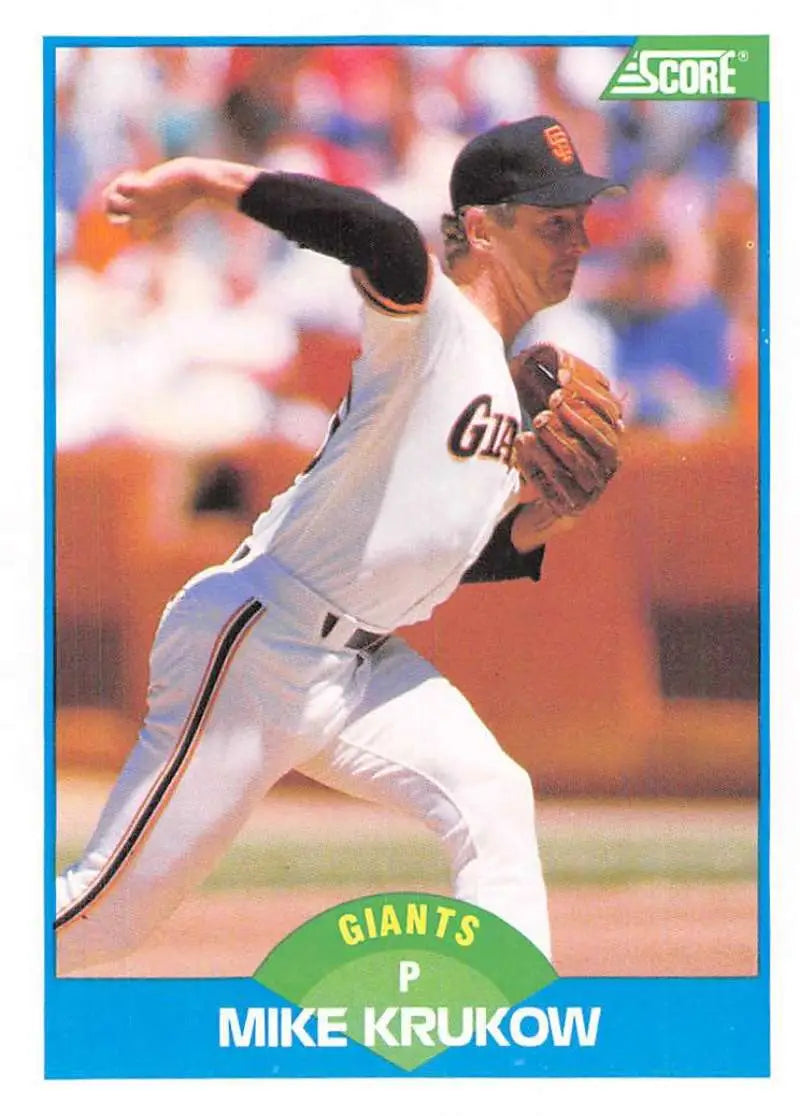 1989 Score #190 Mike Krukow NM-MT San Francisco Giants Baseball Card - Baseball Card Single
