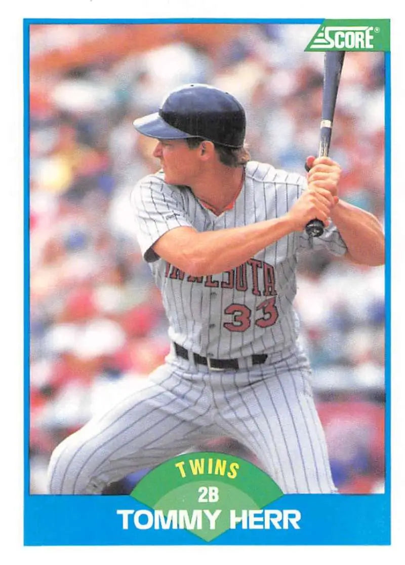 1989 Score #191 Tom Herr NM-MT Minnesota Twins Baseball Card - Baseball Card Single
