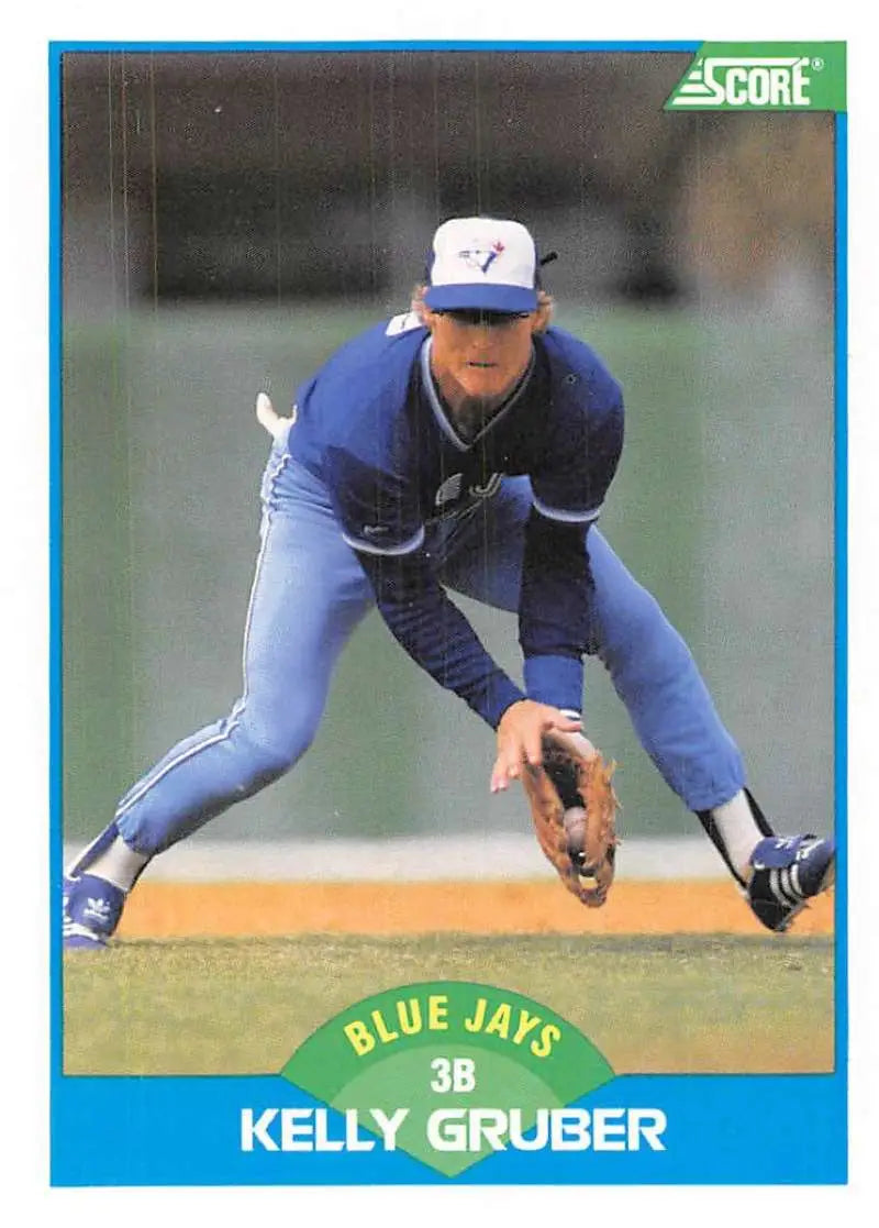 1989 Score #194 Kelly Gruber NM-MT Toronto Blue Jays Baseball Card - Baseball Card Single
