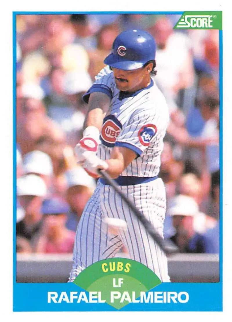 1989 Score #199 Rafael Palmeiro NM-MT Chicago Cubs Baseball Card - Baseball Card Single