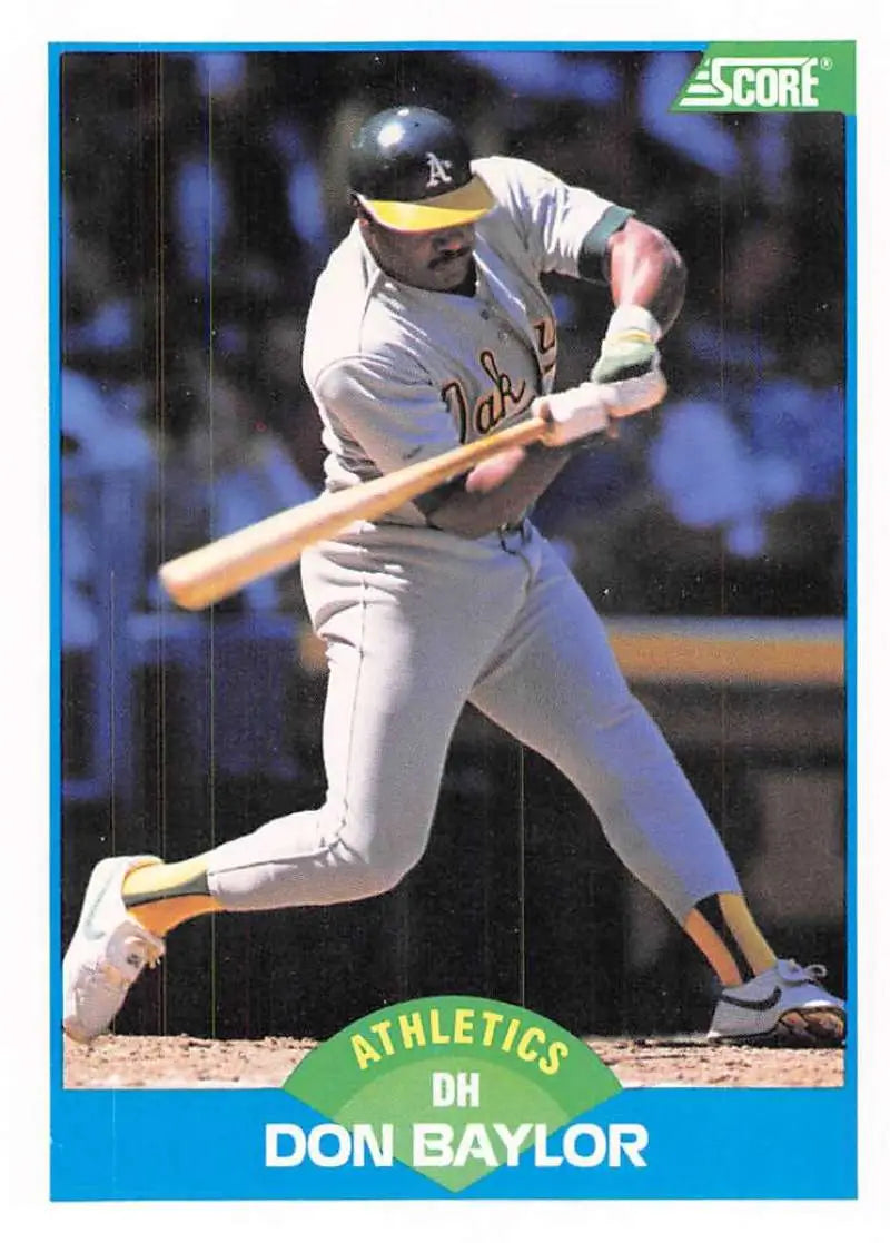 1989 Score #205 Don Baylor NM-MT Oakland Athletics Baseball Card - Baseball Card Single