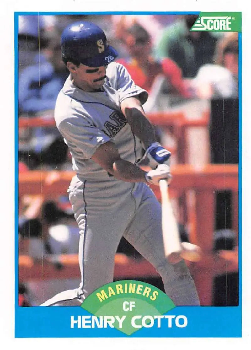1989 Score #209 Henry Cotto NM-MT Seattle Mariners Baseball Card - Baseball Card Single