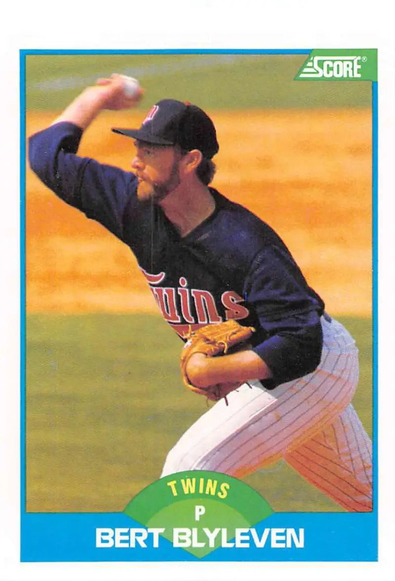 1989 Score #215 Bert Blyleven NM-MT Minnesota Twins Baseball Card - Baseball Card Single