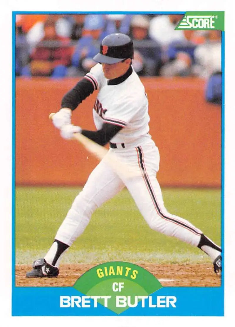 1989 Score #216 Brett Butler NM-MT San Francisco Giants Baseball Card - Baseball Card Single