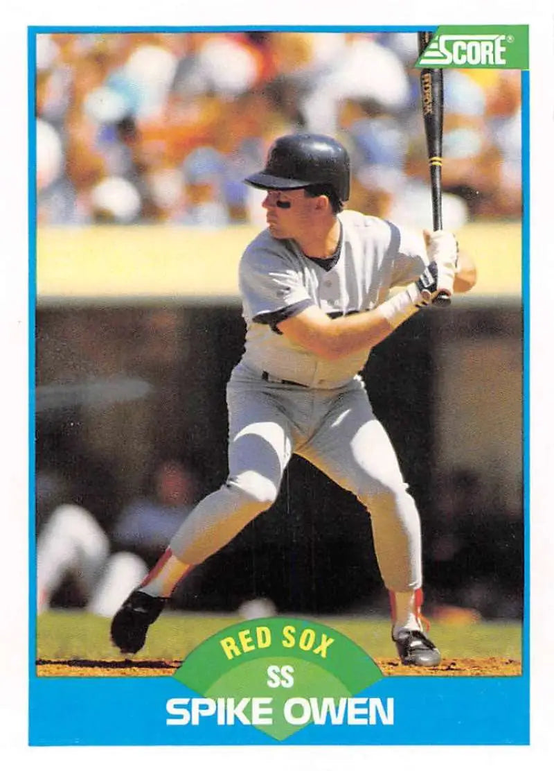 1989 Score #218 Spike Owen NM-MT Boston Red Sox Baseball Card - Baseball Card Single