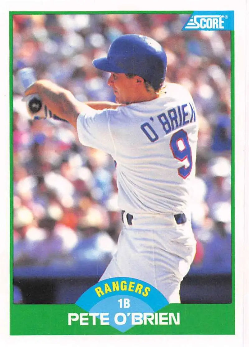 1989 Score #22 Pete O’Brien NM-MT Texas Rangers Baseball Card - Baseball Card Single