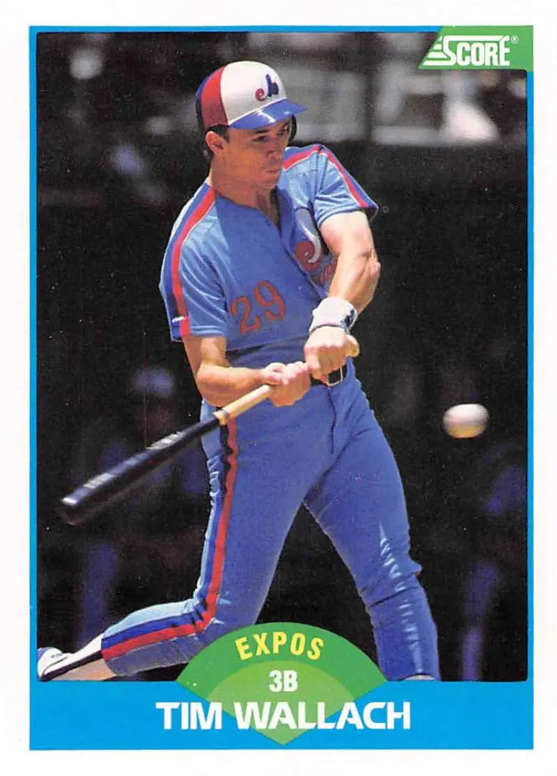 1989 Score #220 Tim Wallach NM-MT Montreal Expos Baseball Card - Baseball Card Single