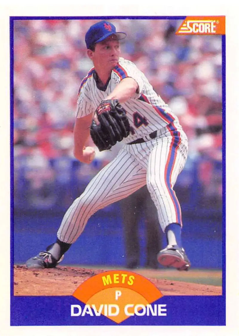 1989 Score #221 David Cone NM-MT New York Mets Baseball Card - Baseball Card Single