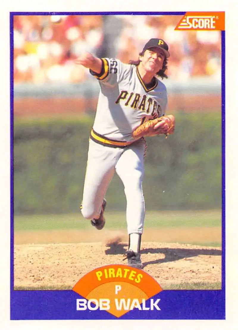 1989 Score #224 Bob Walk NM-MT Pittsburgh Pirates Baseball Card - Baseball Card Single