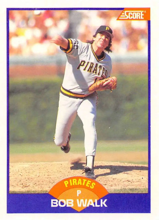 1989 Score #224 Bob Walk NM-MT Pittsburgh Pirates Baseball Card - Baseball Card Single