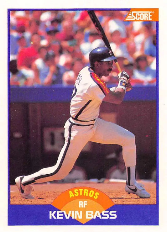 1989 Score #226 Kevin Bass NM-MT Houston Astros Baseball Card - Baseball Card Single