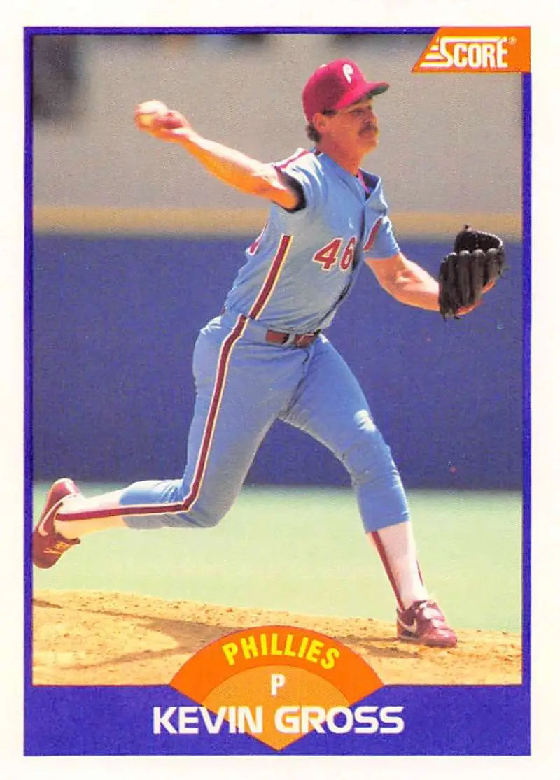 1989 Score #227 Kevin Gross NM-MT Philadelphia Phillies Baseball Card - Baseball Card Single
