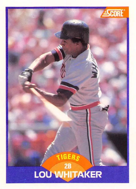 1989 Score #230 Lou Whitaker NM-MT Detroit Tigers Baseball Card - Baseball Card Single